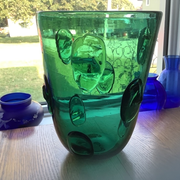 Stunning MCM 10” Murano Ice Bucket Vase - Picture 5 of 9